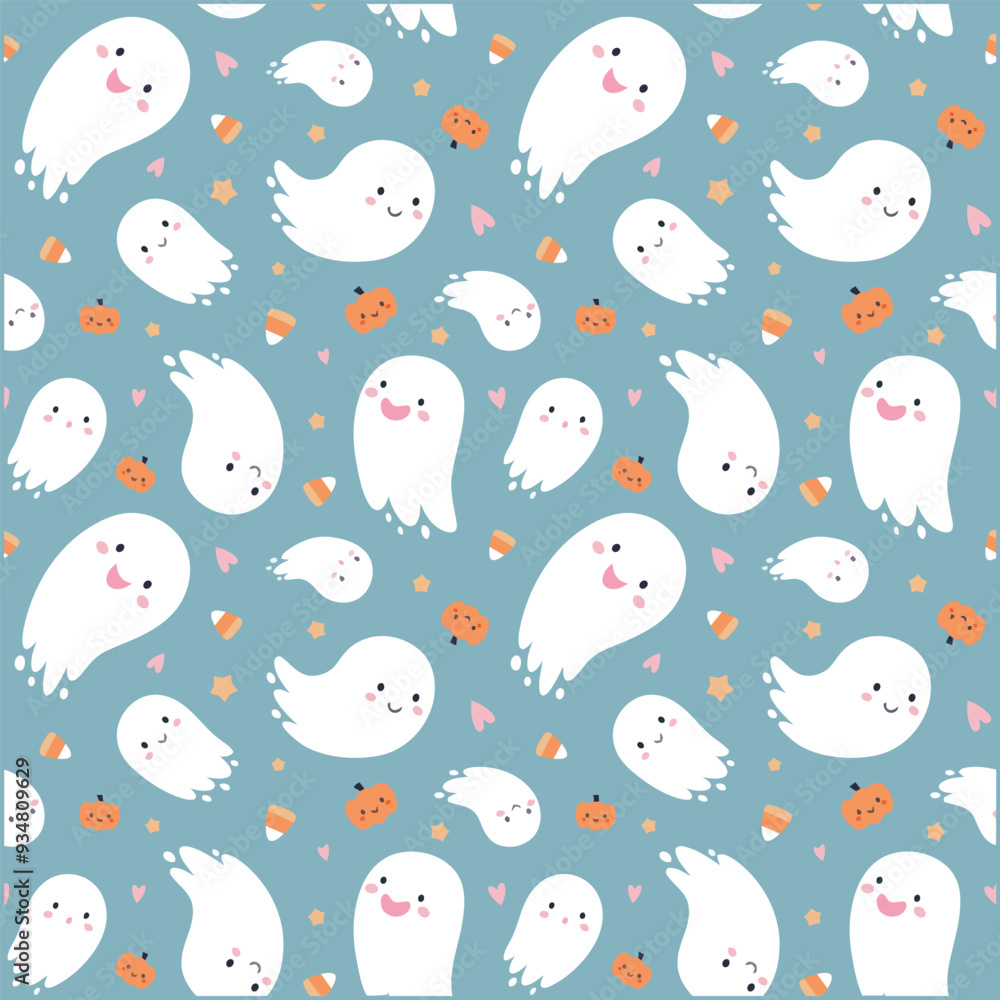 Fototapeta premium Halloween seamless pattern design.