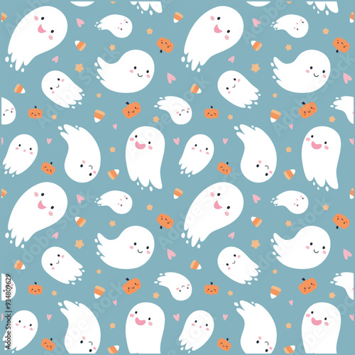 Halloween seamless pattern design.