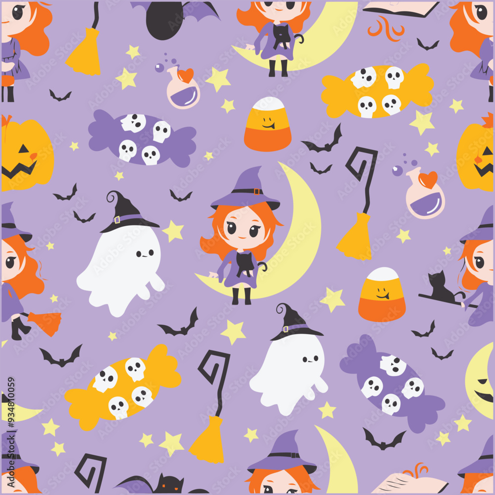 Halloween seamless pattern design. Halloween seamless pattern design.