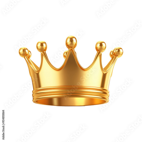 golden crown isolated on white