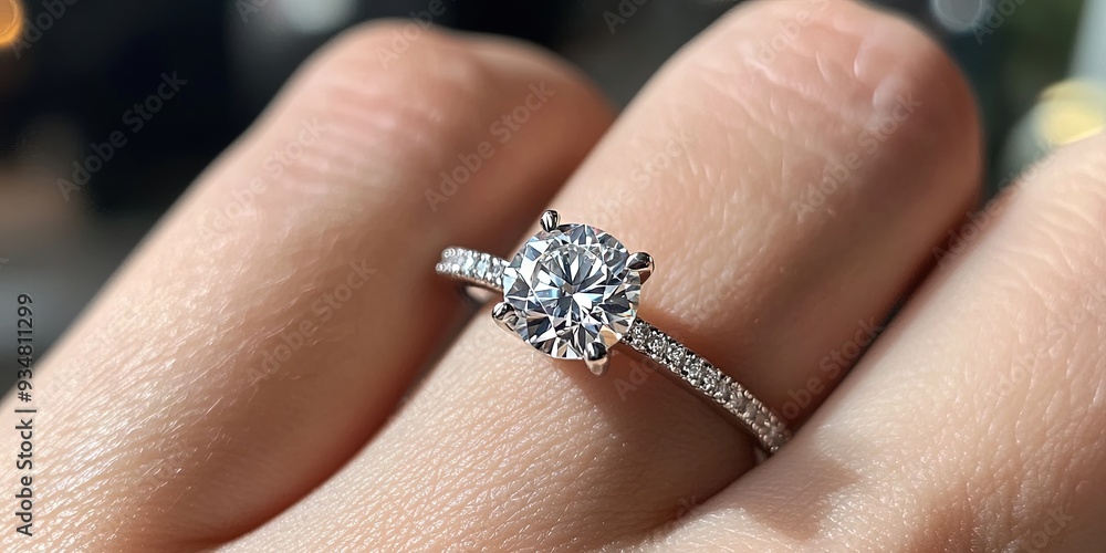 © Brian - diamond engagement ring on hand -