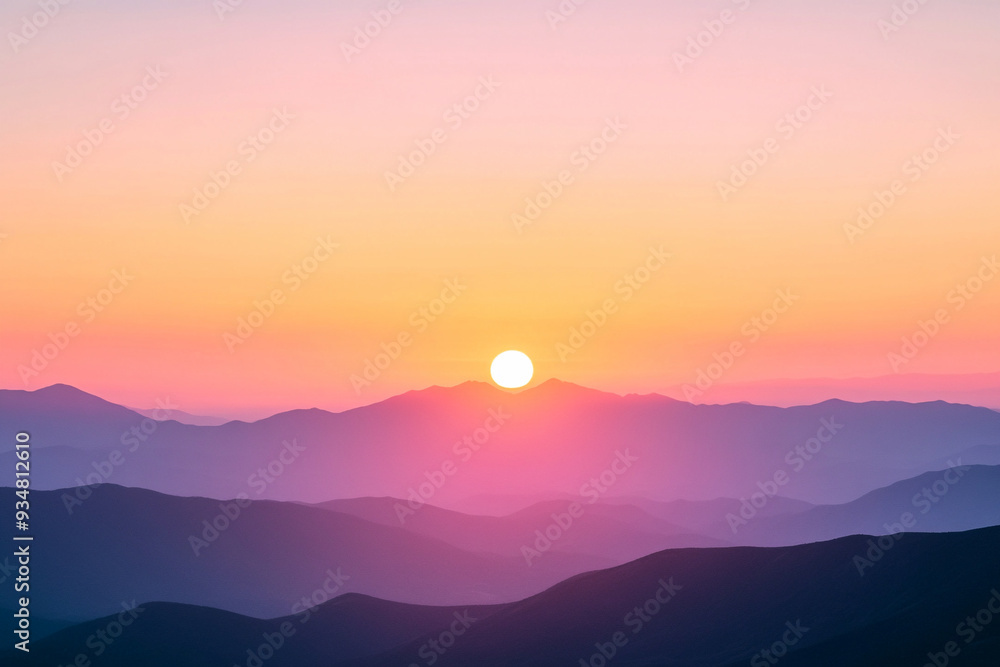 sunset in the mountains sunset in the mountains