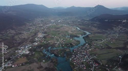 aerial view of the river