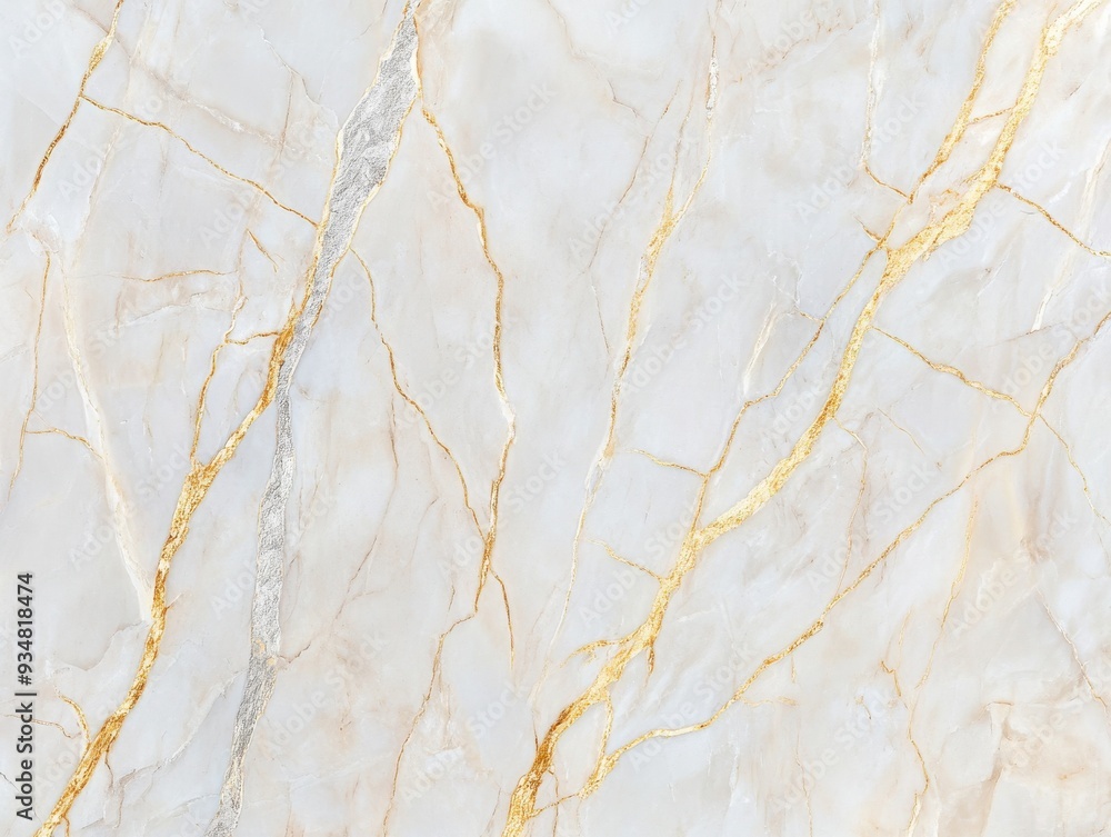 Fototapeta premium Elegant white marble with golden veins, perfect for backgrounds, wallpapers, and luxury designs.