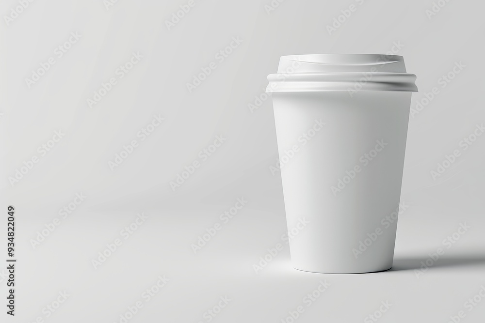 Blank White Disposable Coffee Cup with Lid Blank White Disposable Coffee Cup with Lid