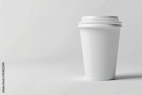 Wallpaper Mural Blank White Disposable Coffee Cup with Lid Torontodigital.ca