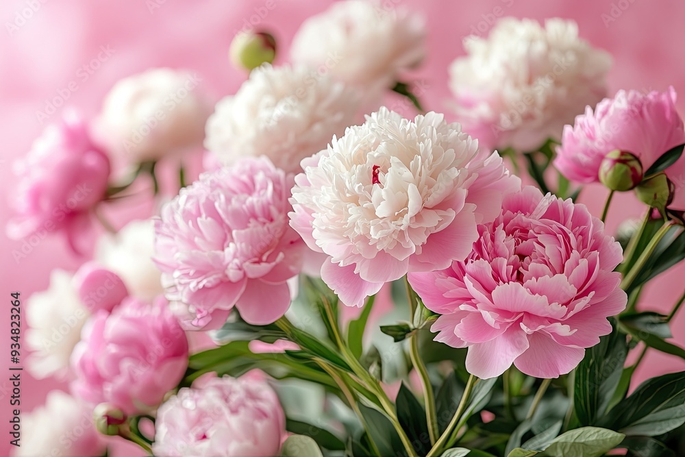 A close-up of pink peonies with soft pink background. This photo can be used for websites, blogs, or social media posts about flowers, love, or beauty. A close-up of pink peonies with soft pink background. This photo can be used for websites, blogs, or social media posts about flowers, love, or beauty.
