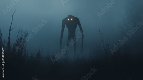 skinny monster in the fog photo