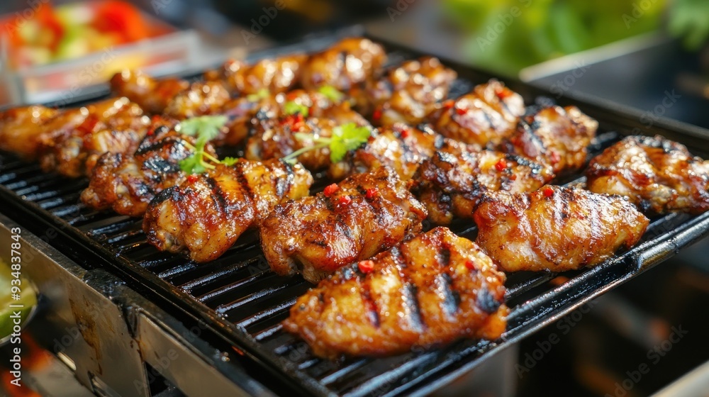 Grilled Chicken Wings on the Barbecue Grilled Chicken Wings on the Barbecue
