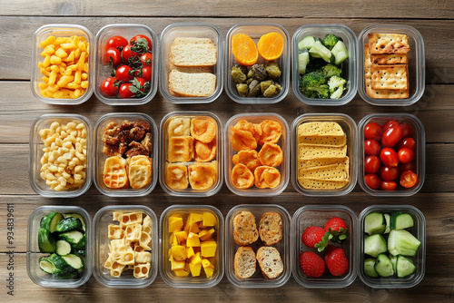 Wallpaper Mural Lunch boxes with different snacks Torontodigital.ca