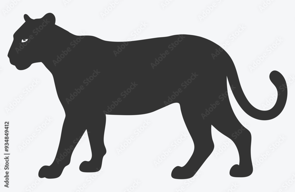 Majestic Leopard Silhouette Vector Art, Capturing the Wild Essence of the Jungle Majestic Leopard Silhouette Vector Art, Capturing the Wild Essence of the Jungle