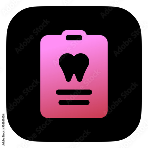 Editable dental health record vector icon. Dentistry, healthcare, medical. Part of a big icon set family. Perfect for web and app interfaces, presentations, infographics, etc
