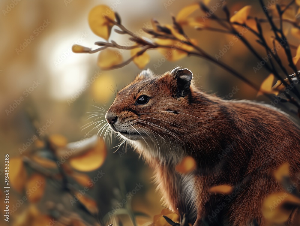 Close Up of Muskrat, Ondatra, Marsh Beaver in Wilderness, Forest Mammal Close Up of Muskrat, Ondatra, Marsh Beaver in Wilderness, Forest Mammal