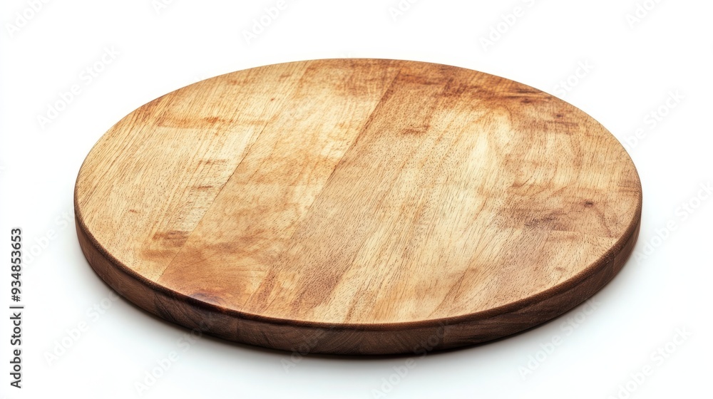 Round wooden pizza board or tray isolated on white background Round wooden pizza board or tray isolated on white background