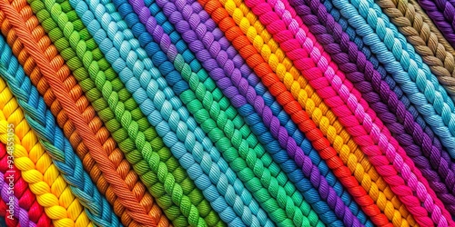 Vibrant paracord background with various colors