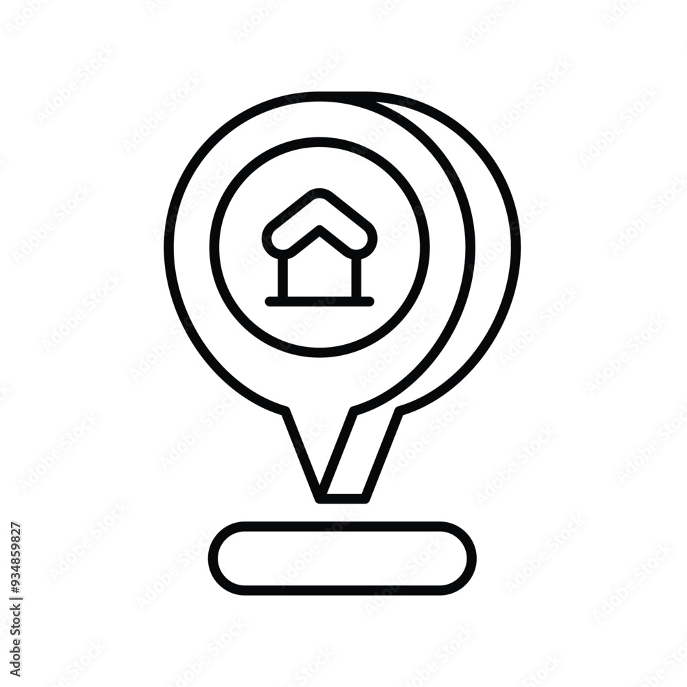 home line icon with white background vector stock illustration home line icon with white background vector stock illustration