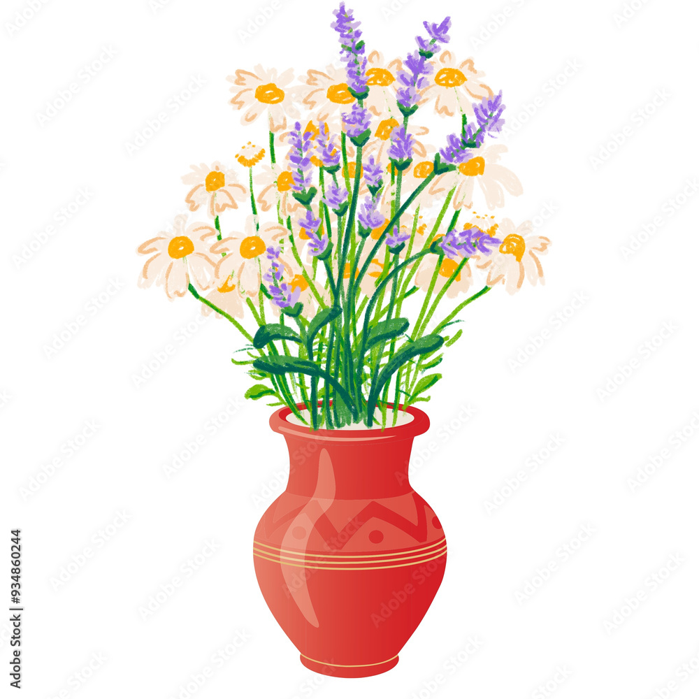 Fototapeta premium The beautiful flower with aesthetic vas