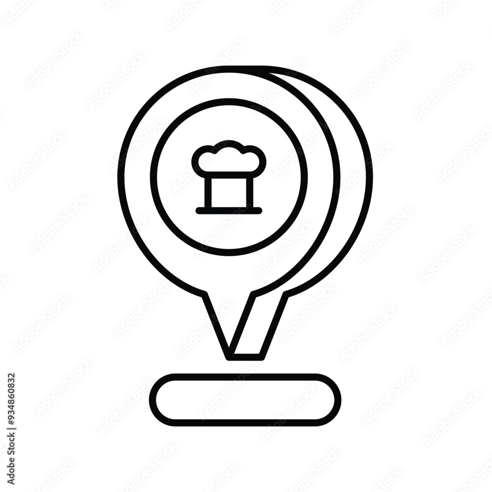 restaurant line icon with white background vector stock illustration restaurant line icon with white background vector stock illustration