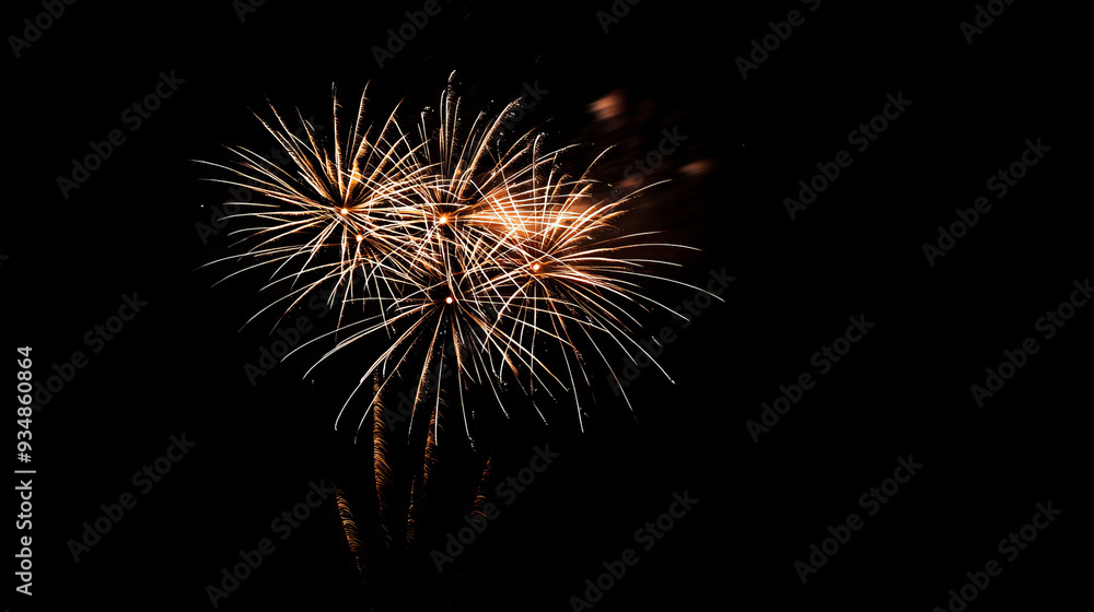 Fireworks illuminate the dark night sky, bursting in vibrant colors. The display, from Loto Quebec in Quebec, Canada, creates a stunning spectacle of lights and patterns. Fireworks illuminate the dark night sky, bursting in vibrant colors. The display, from Loto Quebec in Quebec, Canada, creates a stunning spectacle of lights and patterns.