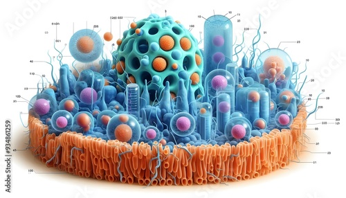 Biomolecular condensates in cells, membraneless organelles photo