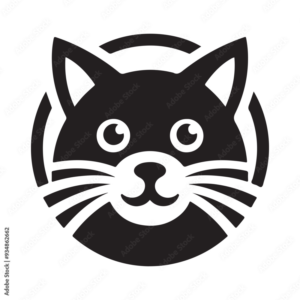 cat head silhouette cat head silhouette
