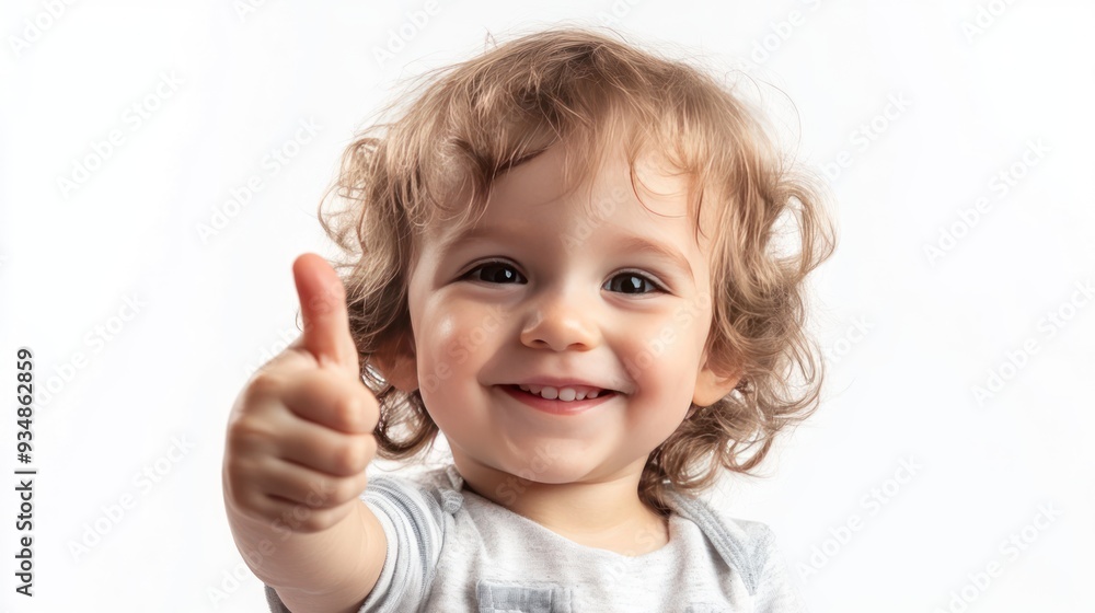 Portrait of a Toddler Giving a Thumbs Up Portrait of a Toddler Giving a Thumbs Up