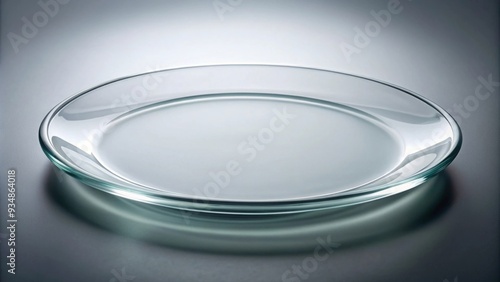 A clear glass plate ideal for adding copy space or creative designs