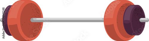 Vector Illustration of Barbell Gym Equipment