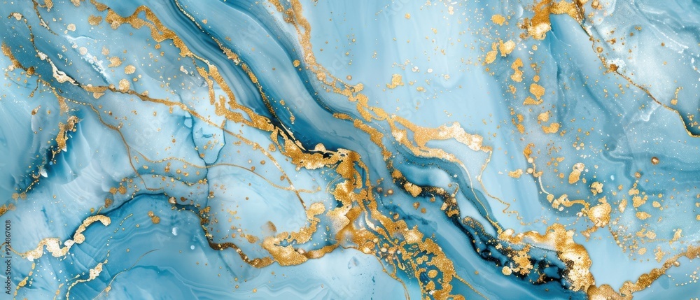 Elegant blue and gold marble pattern background, perfect for design projects and advertising materials, offering a luxurious and sophisticated aesthetic. Elegant blue and gold marble pattern background, perfect for design projects and advertising materials, offering a luxurious and sophisticated aesthetic.