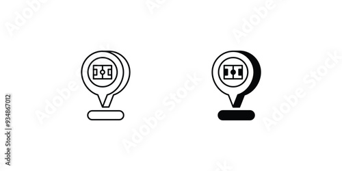 stadium set icon with white background vector stock illustration