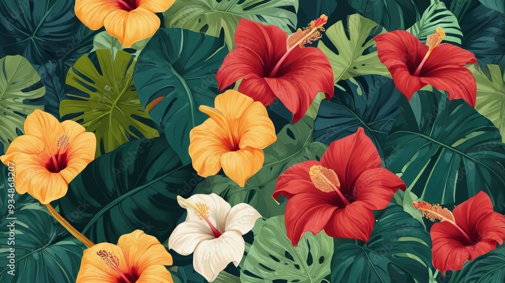 Fototapeta premium Seamless pattern, floral pattern