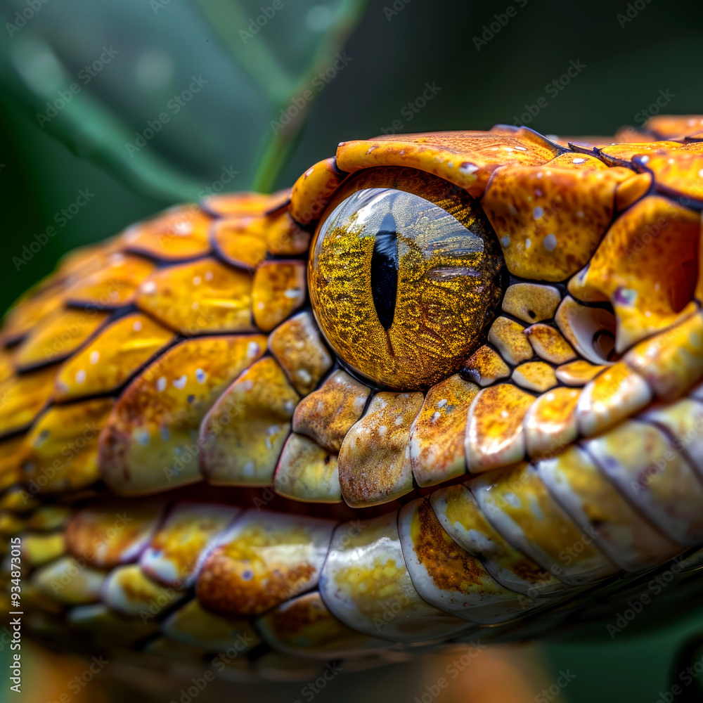 Fototapeta premium Close-up of a Snake's Eye and Scaly Skin