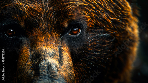 Wallpaper Mural Close-up of a Brown Bear's Eye and Fur Torontodigital.ca