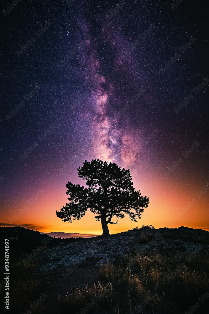 Night sky filled with a blend of colors Night sky filled with a blend of colors