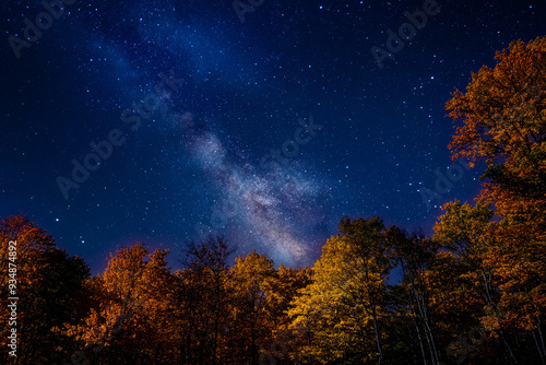 Night sky filled with a blend of colors