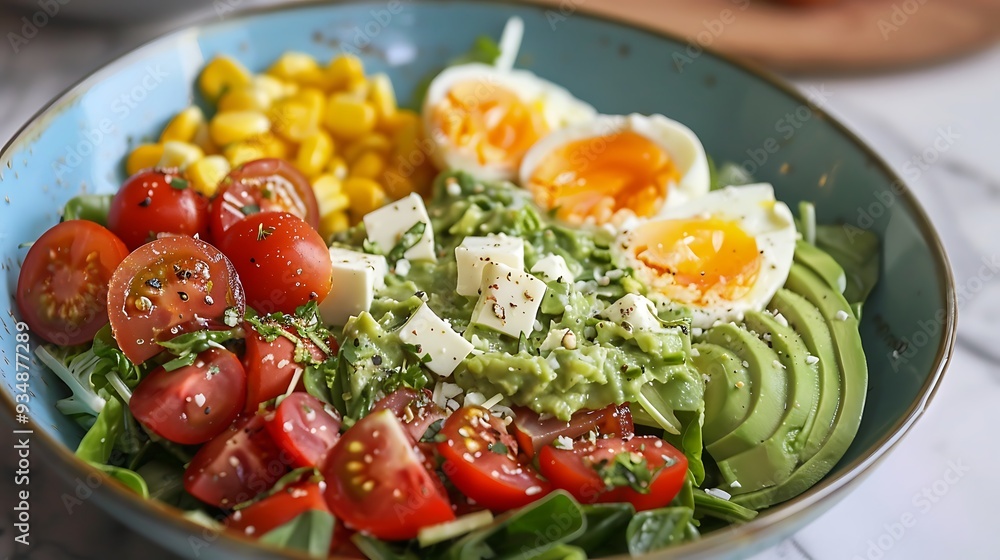 Healthy green goddess cobb salad made at home Healthy green goddess cobb salad made at home
