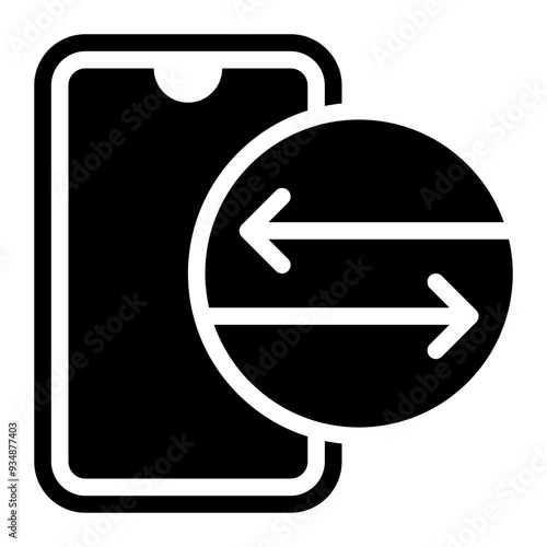 bandwidth, data transfer, mobile bandwidth, mobile transfer, mobile, smartphone glyph or solid icon