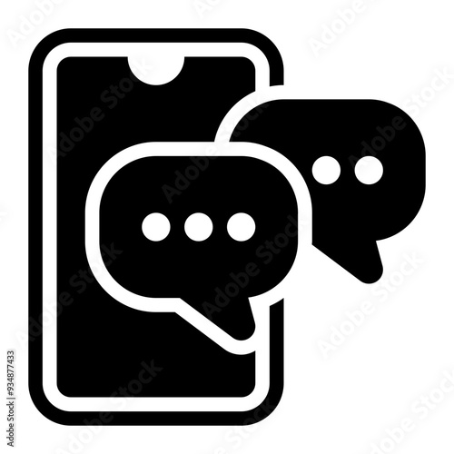 chat app, chatting app, chat, chatting, application, mobile glyph or solid icon
