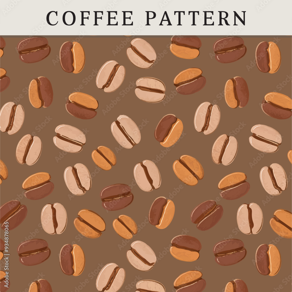 Obraz premium Pattern coffee draw vector