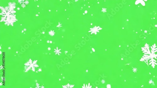 Wallpaper Mural Winter Magic: Snowfall Overlay on Green Screen for Visual Effects Torontodigital.ca