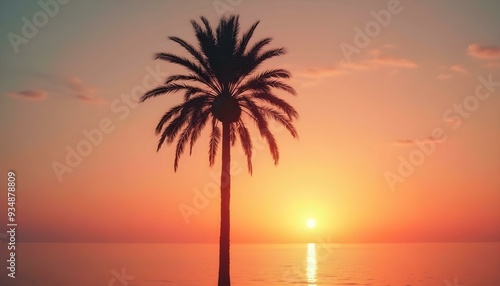 palm silhouette at sunset