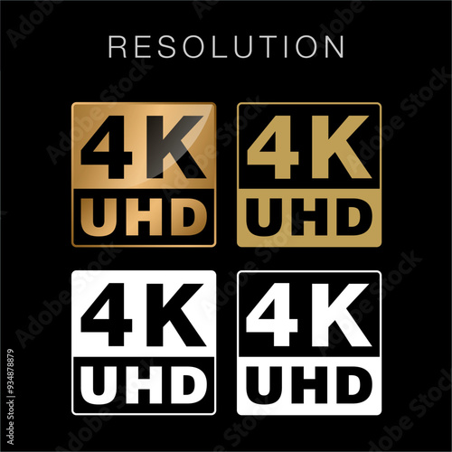 Icon Resolution 8k 4k 2k 1080p Screen