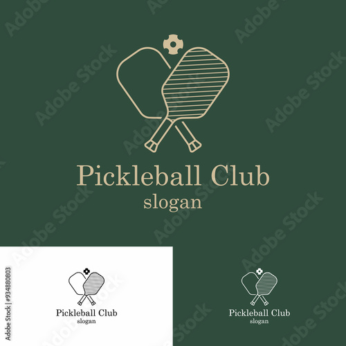Pickleball logo design luxury minimalist