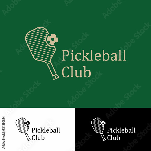 Pickleball logo design luxury minimalist