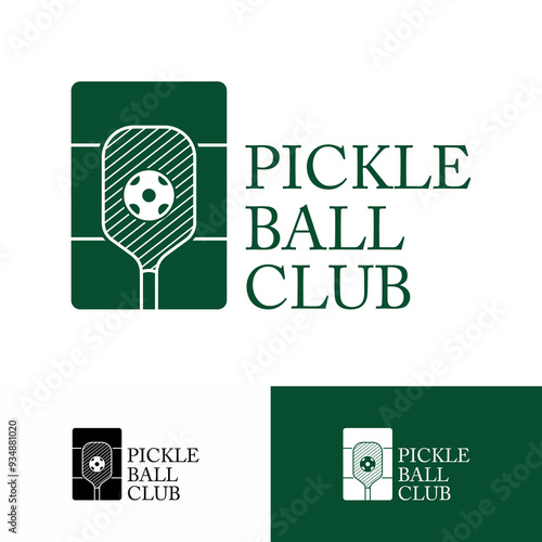 Pickleball logo design luxury minimalist