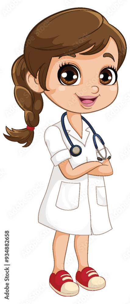 Friendly Cartoon Nurse Character Friendly Cartoon Nurse Character