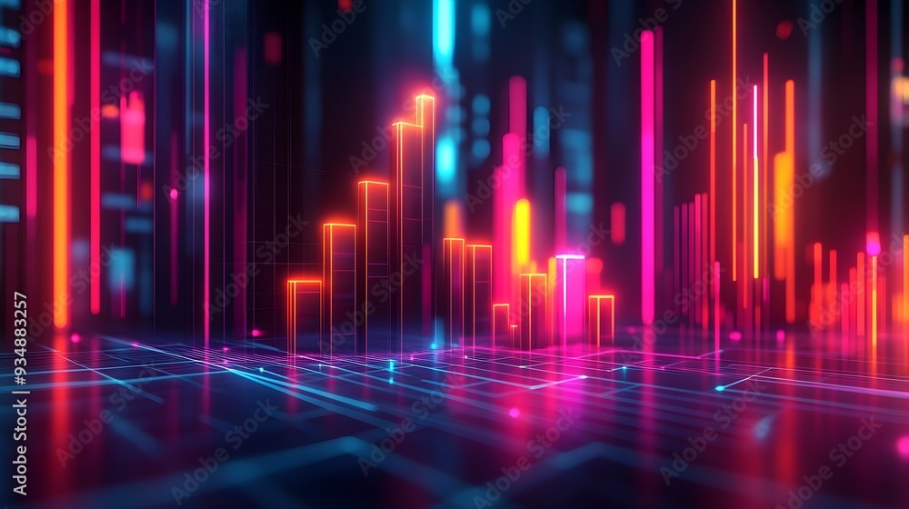 Ascending 3D business growth chart with data visualization featuring a sleek minimalist infographic design futuristic abstract geometric shapes Ascending 3D business growth chart with data visualization featuring a sleek minimalist infographic design futuristic abstract geometric shapes