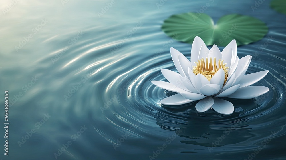 Elegant lotus flower icon with subtle ripples on water, symbolizing spiritual growth and the path to enlightenment in Buddhism. Elegant lotus flower icon with subtle ripples on water, symbolizing spiritual growth and the path to enlightenment in Buddhism.
