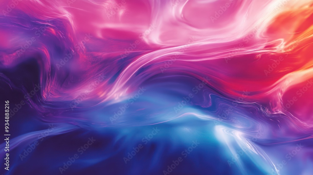 Obraz premium Abstract Swirling Colors of Pink, Purple, and Blue