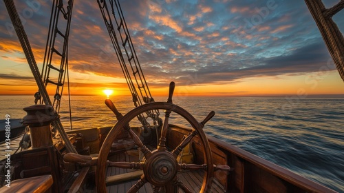 Sailing into a Golden Sunset